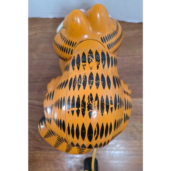 Garfield Landline Phone Vintage TYCO Eyes Open Closed - Picture 5 of 7